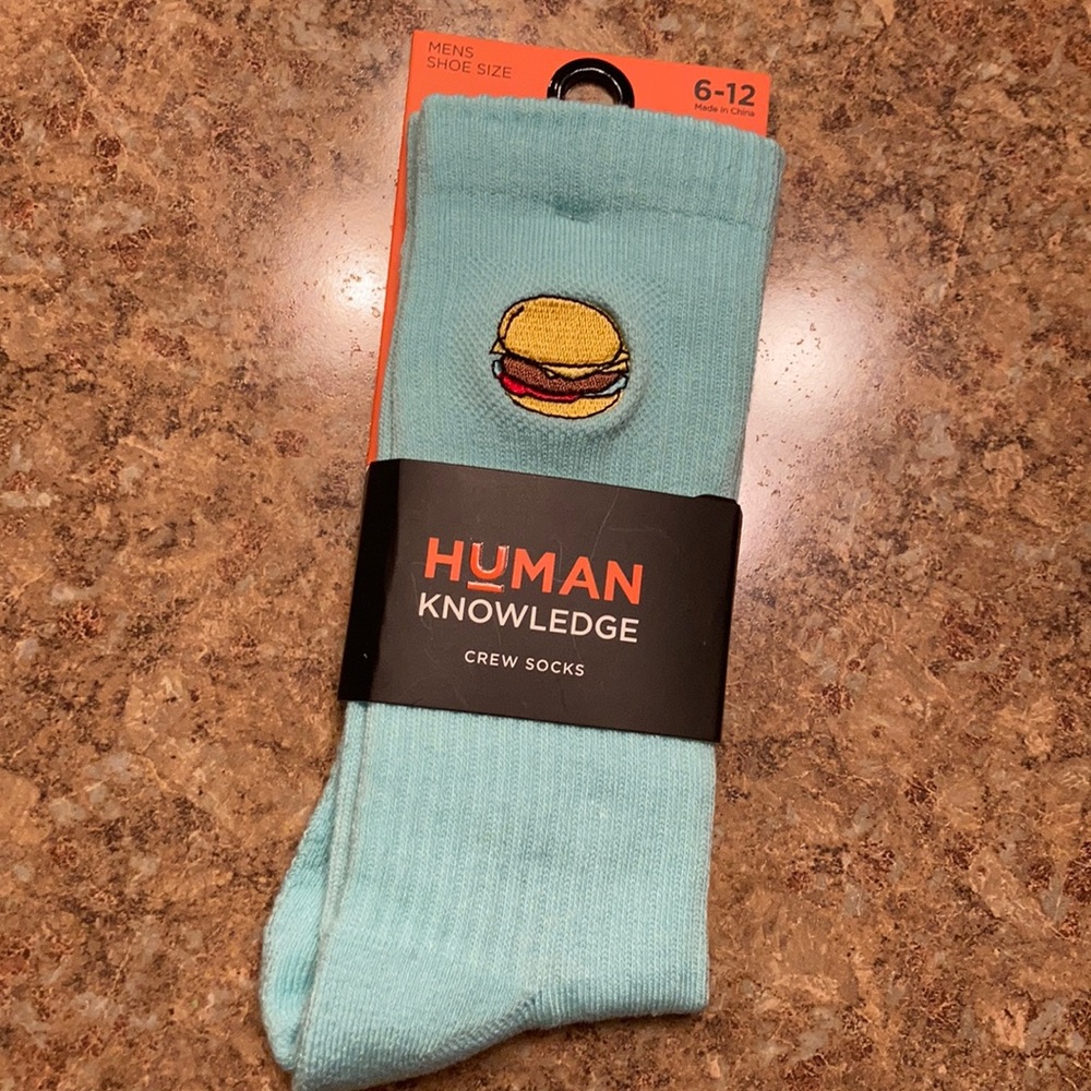 Human knowledge crew socks Burger